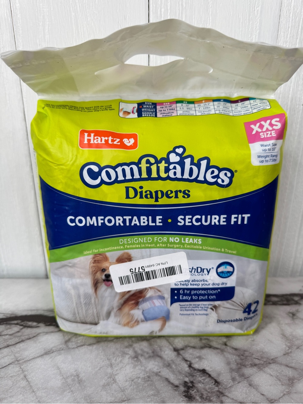 Comfitables XXS Blue Dog Diapers - Comfortable Secure Fit